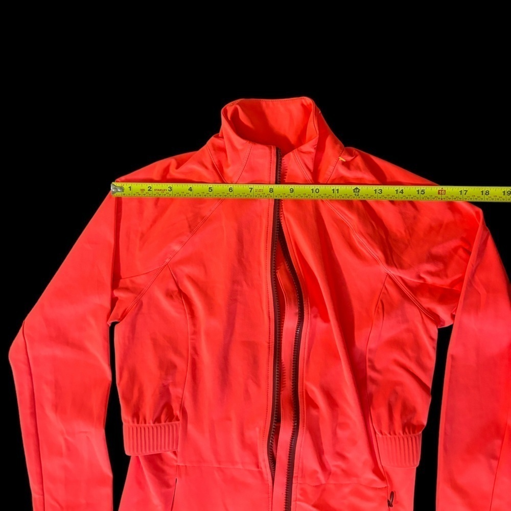 Fabletics - Bright Orange Zip Up Workout Jacket S… - image 8